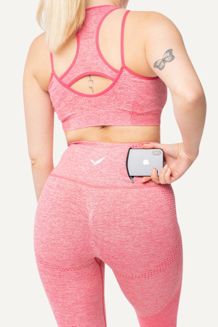 Veleur Endure Set für Damen, nahtloses Design, integrierte Tasche, atmungsaktiver Stoff, ideal für Laufen und Fitness