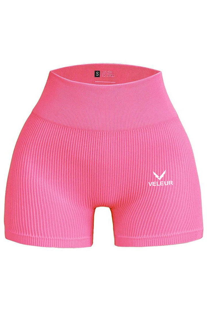 Veleur Harmony Shorts, nahtloses Design, hochgeschnittener Bund, weiches elastisches Material, ideal für Workouts und Freizeit, in verschiedenen Farben erhältlich.